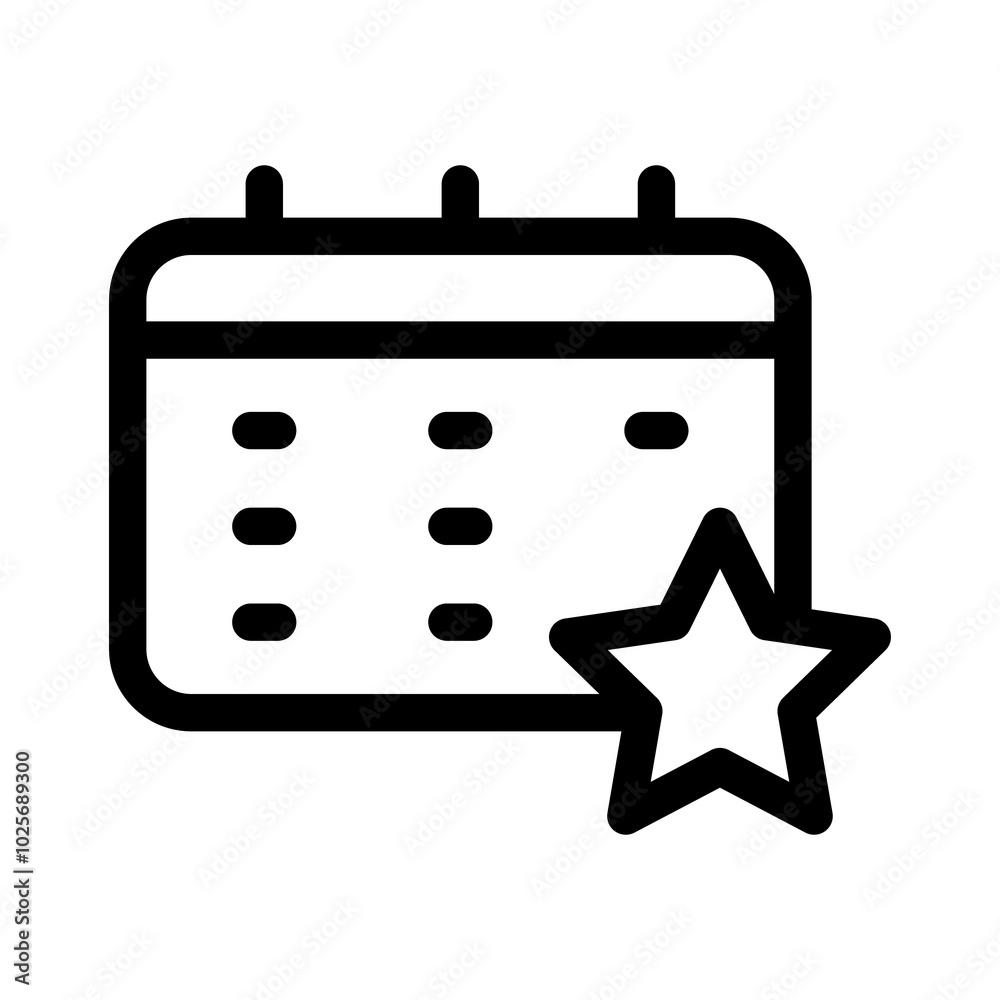 Event Calendar Symbol, Schedule and Wish List, Romantic Date