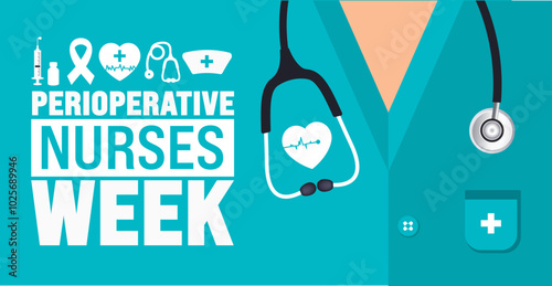 Perioperative Nurses Week background or banner design template is observed every year in November. Holiday concept. Template for card, poster, placard, template.