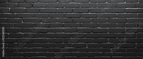 black brick wall texture background, wallpaper, brick wall, AI Generative