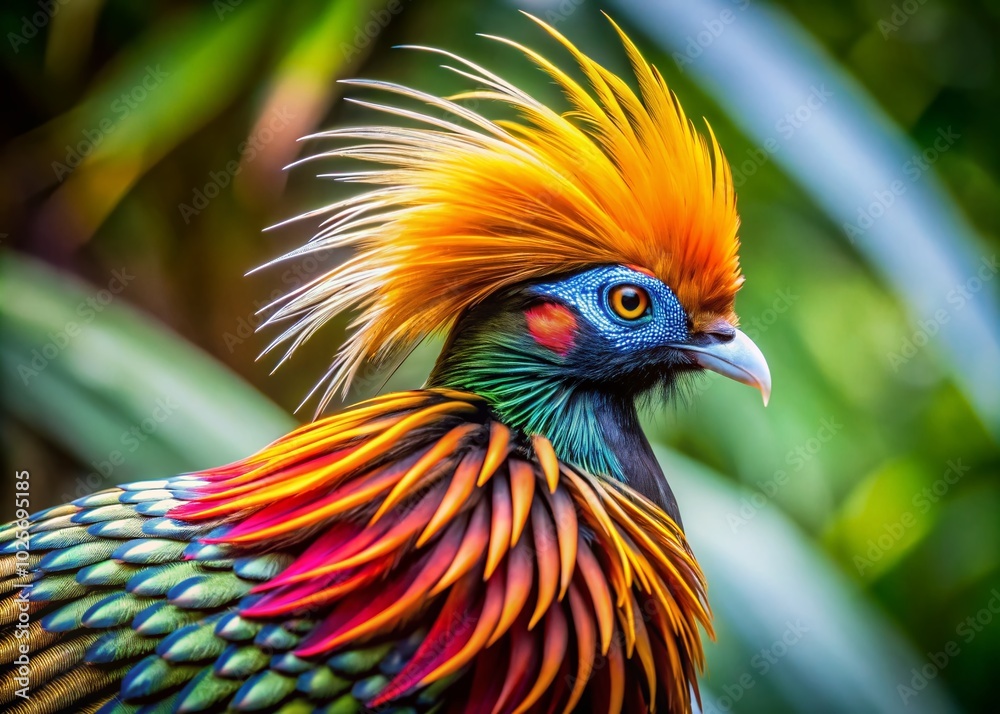 Majestic Bird with Long Head Feathers in Natural Habitat Displaying Vibrant Colors and Elegance Majestic Bird with Long Head Feathers in Natural Habitat Displaying Vibrant Colors and Elegance