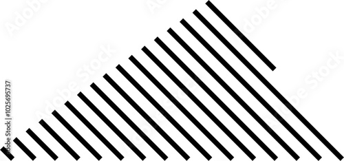 Scalene triangle striped object shape design element vector