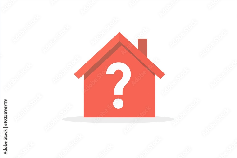 red house with a question mark on a white house red house with a question mark on a white house