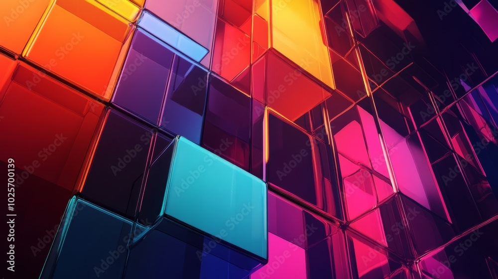 Fototapeta premium Abstract Colorful Geometric Background.