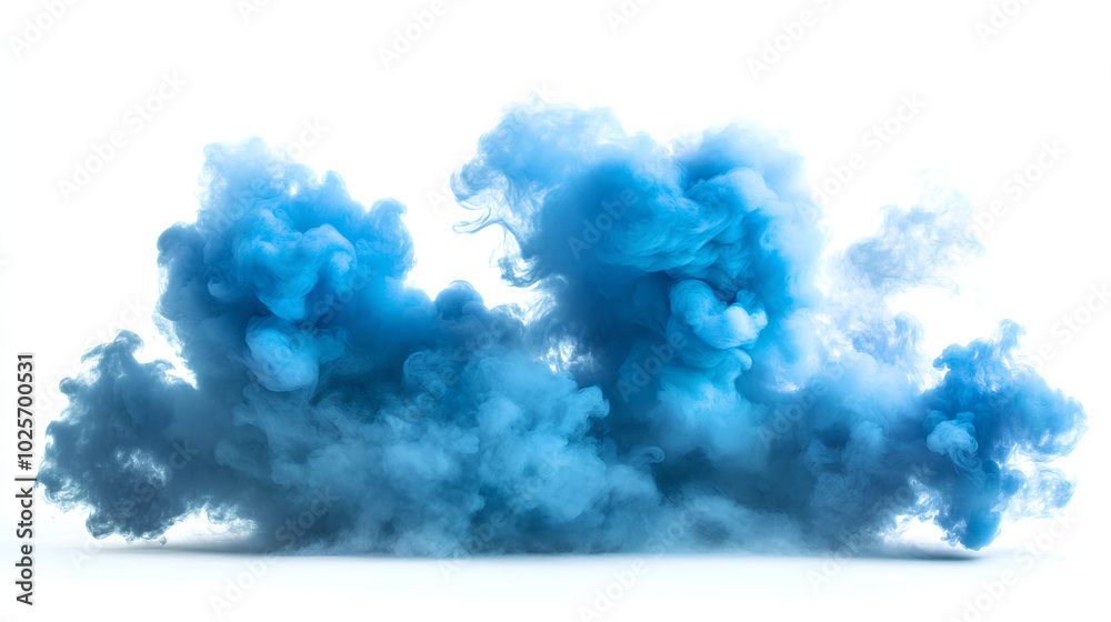 blue smoke explosion border isolated on white background blue smoke explosion border isolated on white background
