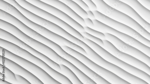 A close-up image of white sand dunes, showcasing the intricate patterns and textures created by the wind. 