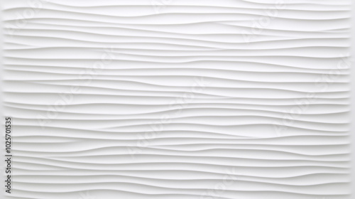 Modern White Wave Wall Panel