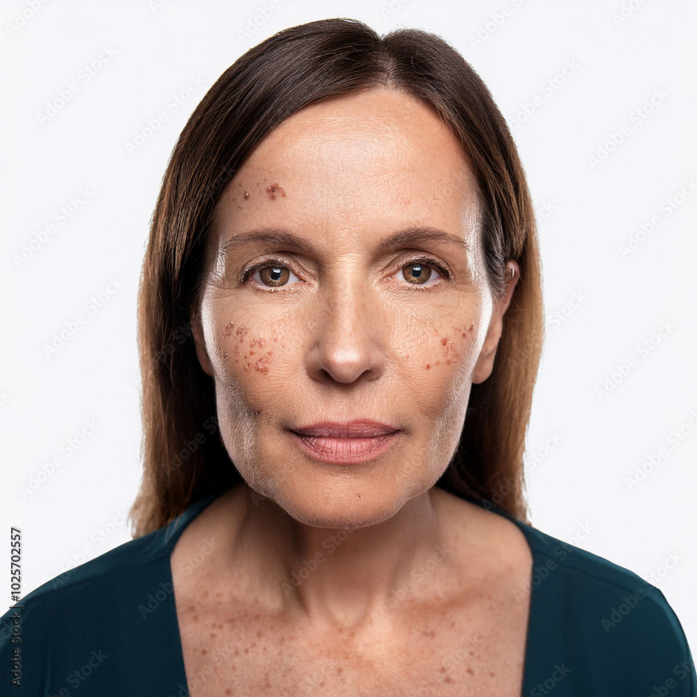 Fototapeta premium Woman Suffering From Actinic Keratosis