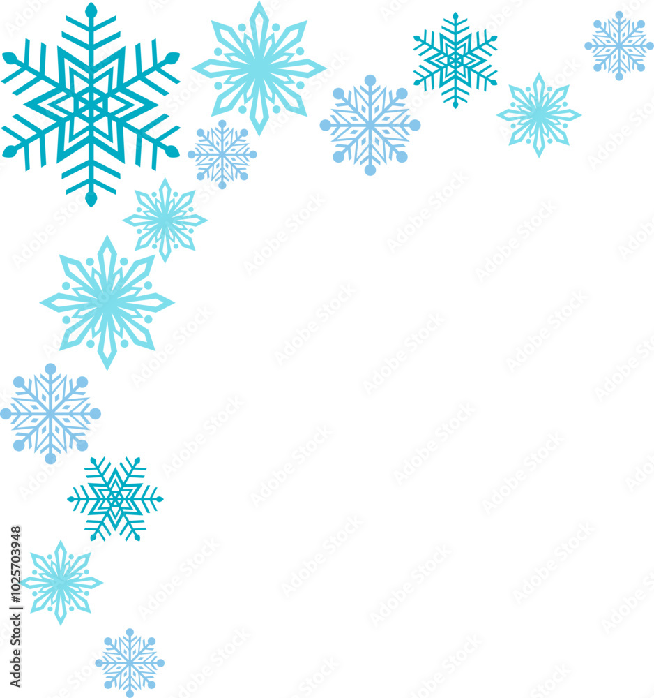Corner Snowflake Illustration Corner Snowflake Illustration
