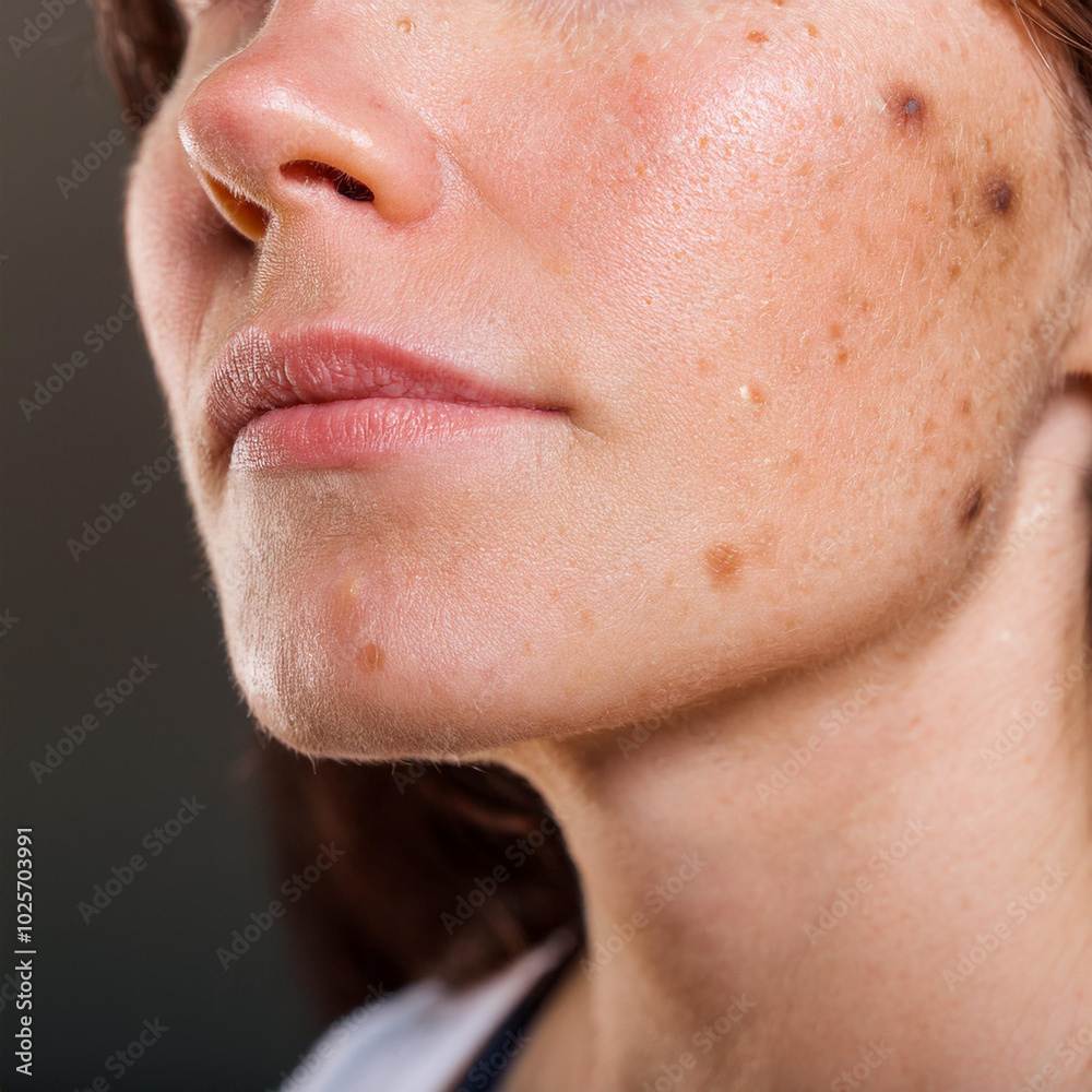 Woman Suffering From Actinic Keratosis