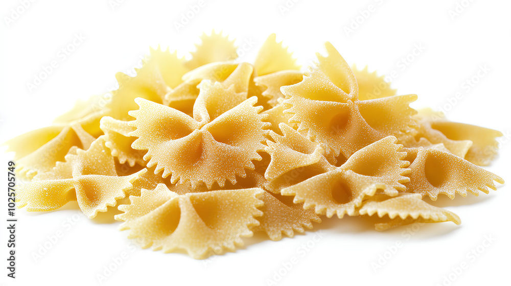 Farfalle pasta isolated on white background Farfalle pasta isolated on white background