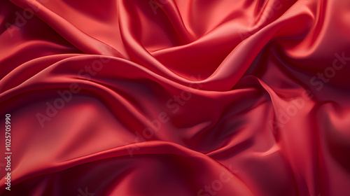 Floating elegant red fabric