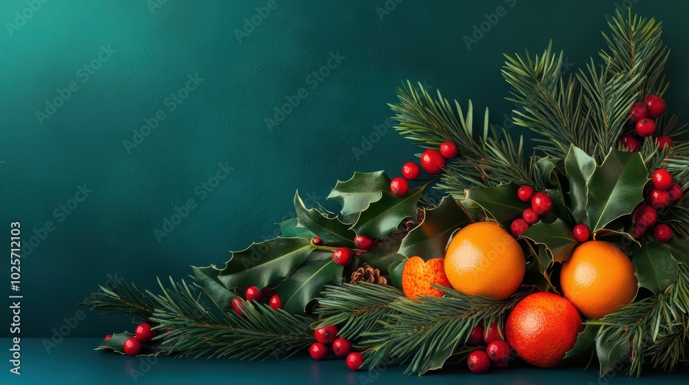 The Festive Citrus Greenery Arrangement The Festive Citrus Greenery Arrangement