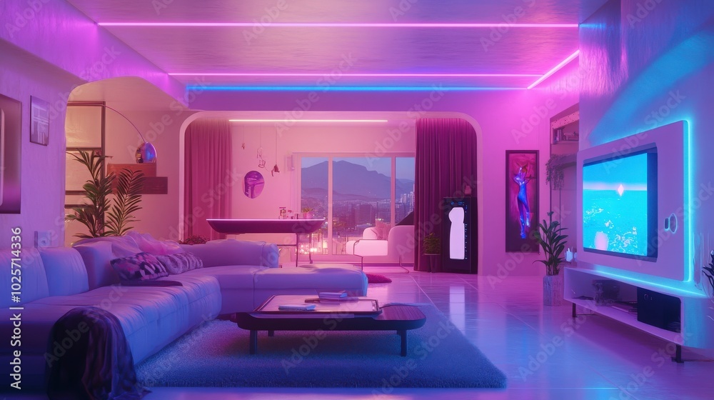 A glimpse inside a fully AI-automated home where every appliance, light, and system is controlled through voice commands, holograms, and predictive algorithms