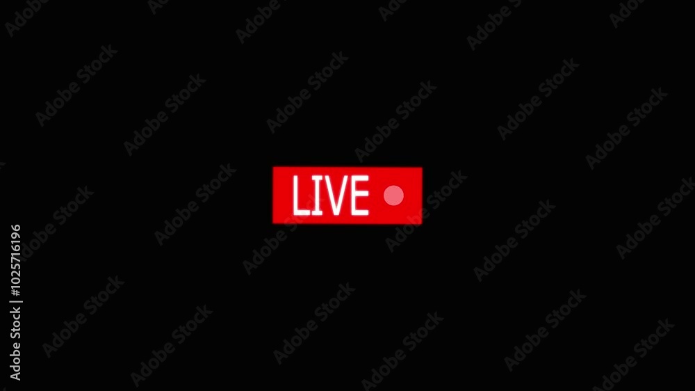 live red button. animation background 4k video live red button. animation background 4k video