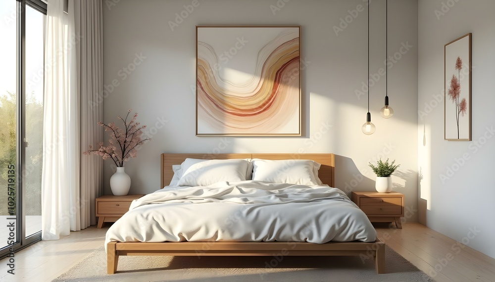 Obraz premium bedroom with bed