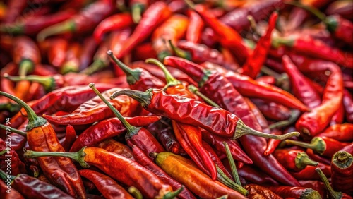 Bright red dry chili peppers elevate any dish, adding a bold, spicy character that enhances flavors and invigorates the senses with every bite.