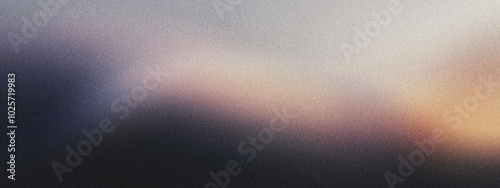 A curved arc of light with a gradient blending from pale peach to indigo, noise texture effect
