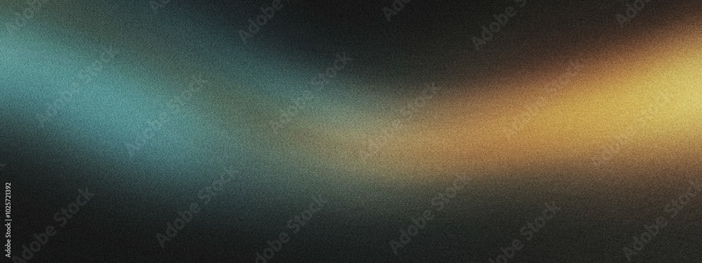 A curved arc of light with a gradient blending from pale gold to aquamarine, noise texture effect A curved arc of light with a gradient blending from pale gold to aquamarine, noise texture effect