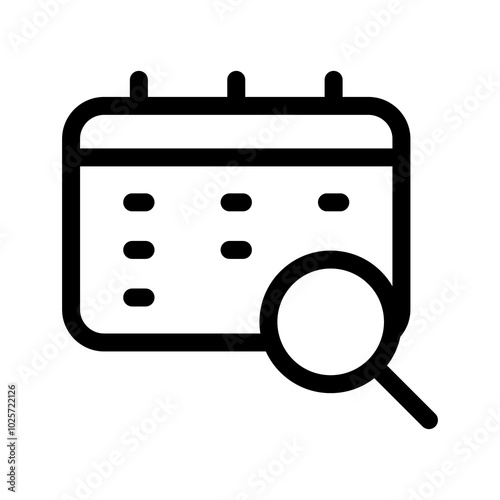 Search Calendar, Magnifier, Time And Date, Magnifying Glass With Calendar