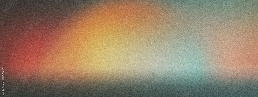 A curved arc of light with a gradient blending from neon orange to pale mint, noise texture effect A curved arc of light with a gradient blending from neon orange to pale mint, noise texture effect