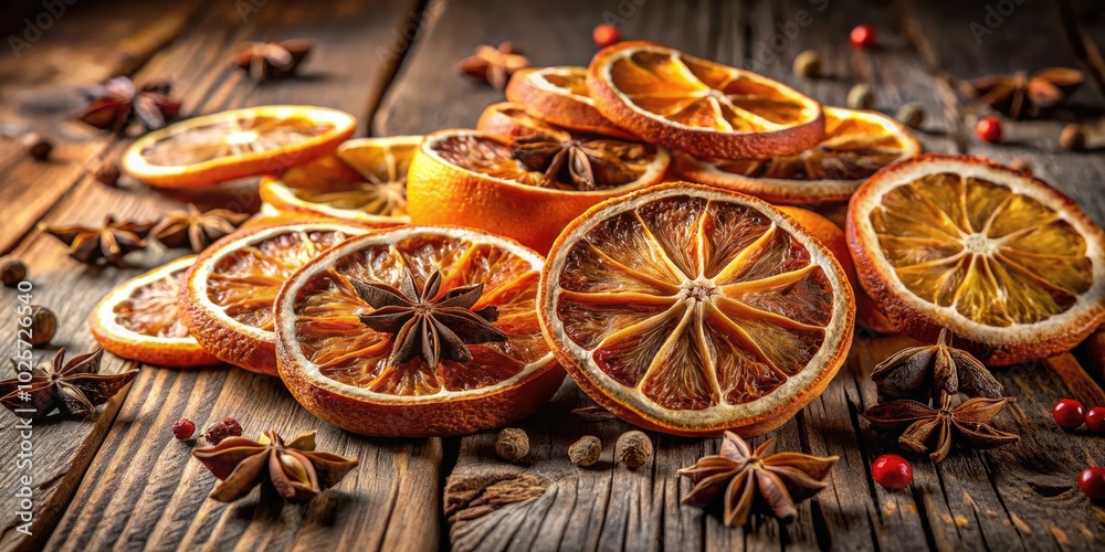 Dried oranges and spices offer a warm, inviting aroma, enhancing your home decor with their rich scents and beautiful natural textures for a cozy feel. Dried oranges and spices offer a warm, inviting aroma, enhancing your home decor with their rich scents and beautiful natural textures for a cozy feel.