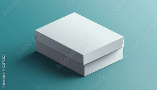 Compact storage-focused 3D white box with a folding mechanism, shown folded.