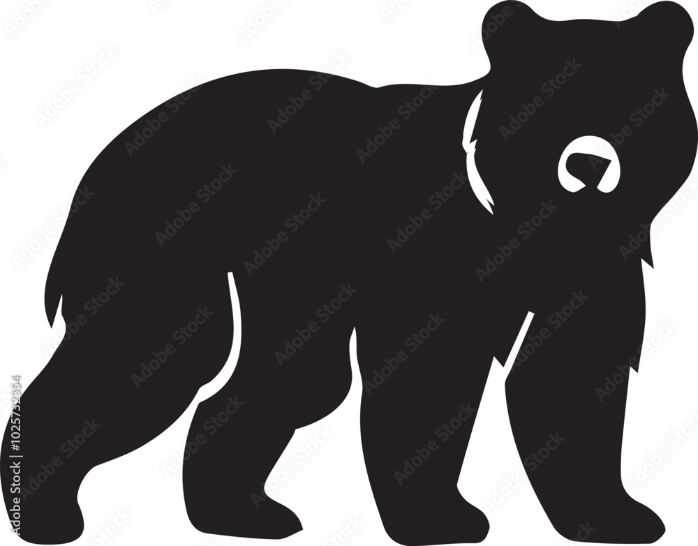 Obraz premium silhouette of a black & white bear 