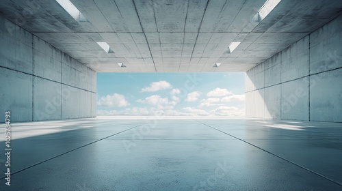 Empty luxury space of an office with city views