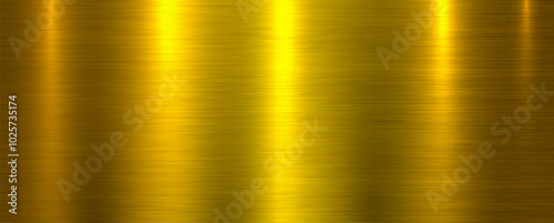 Golden brushed metal texture background, shiny lustrous gold metallic pattern 3d background