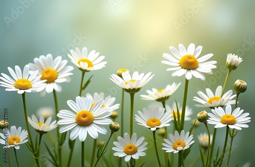 Chamomile daisy flowers. Floral composition