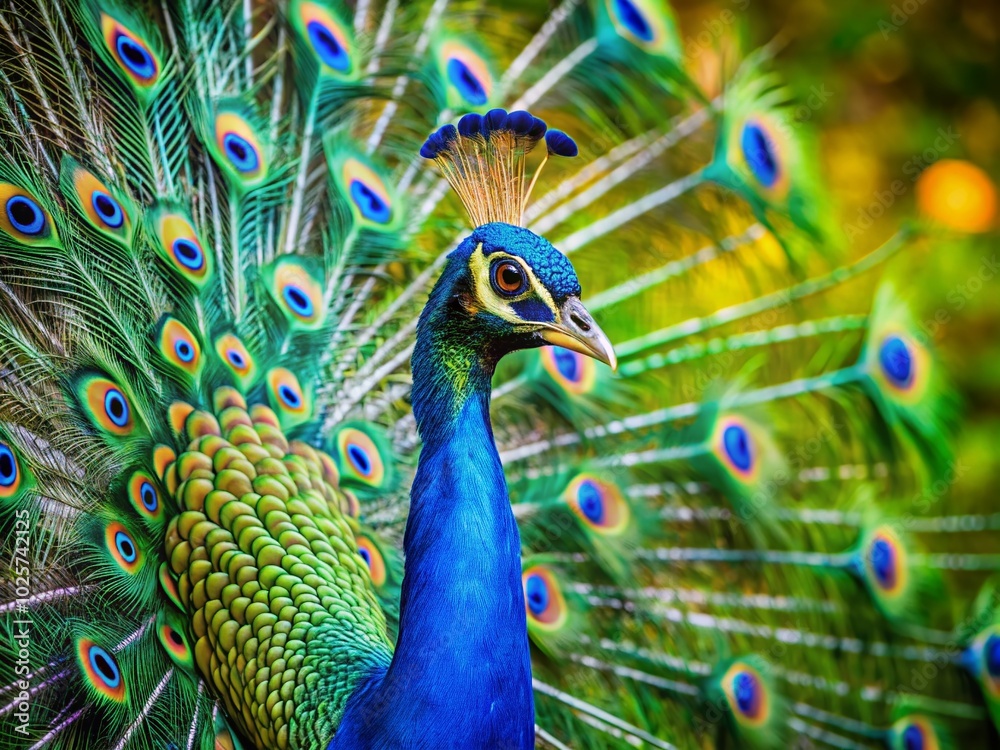 Majestic Peafowl Bird Displaying Vibrant Plumage in Nature, Capturing the Beauty of Wildlife and Exotic Birds in the Majestic Peafowl Bird Displaying Vibrant Plumage in Nature, Capturing the Beauty of Wildlife and Exotic Birds in the
