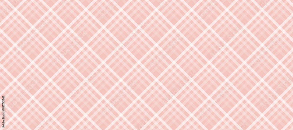 Fototapeta premium Pink and white diagonal plaid background