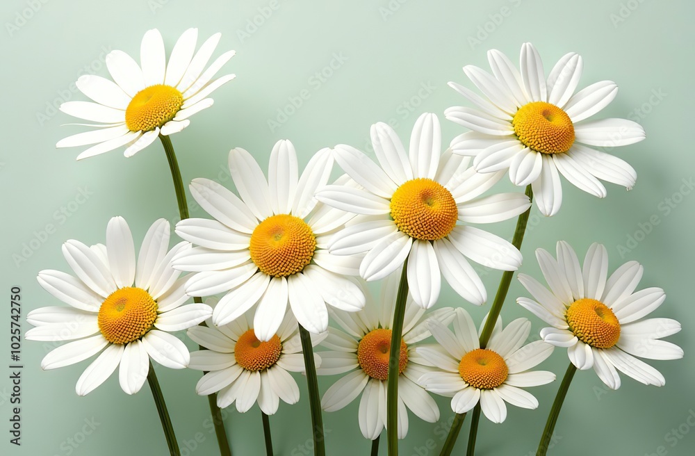 Chamomile daisy flowers. Floral composition