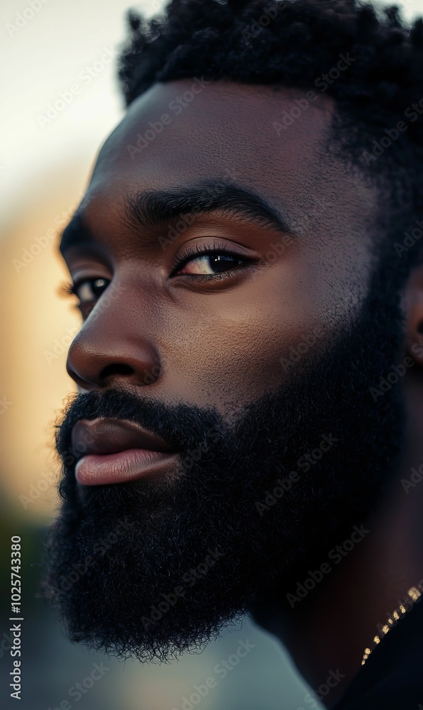 Close up of a man's face with a beard. Close up of a man's face with a beard.