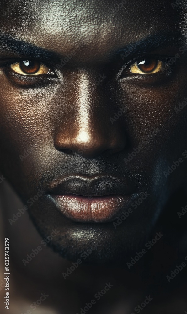 Close-up portrait of a man's face. Close-up portrait of a man's face.