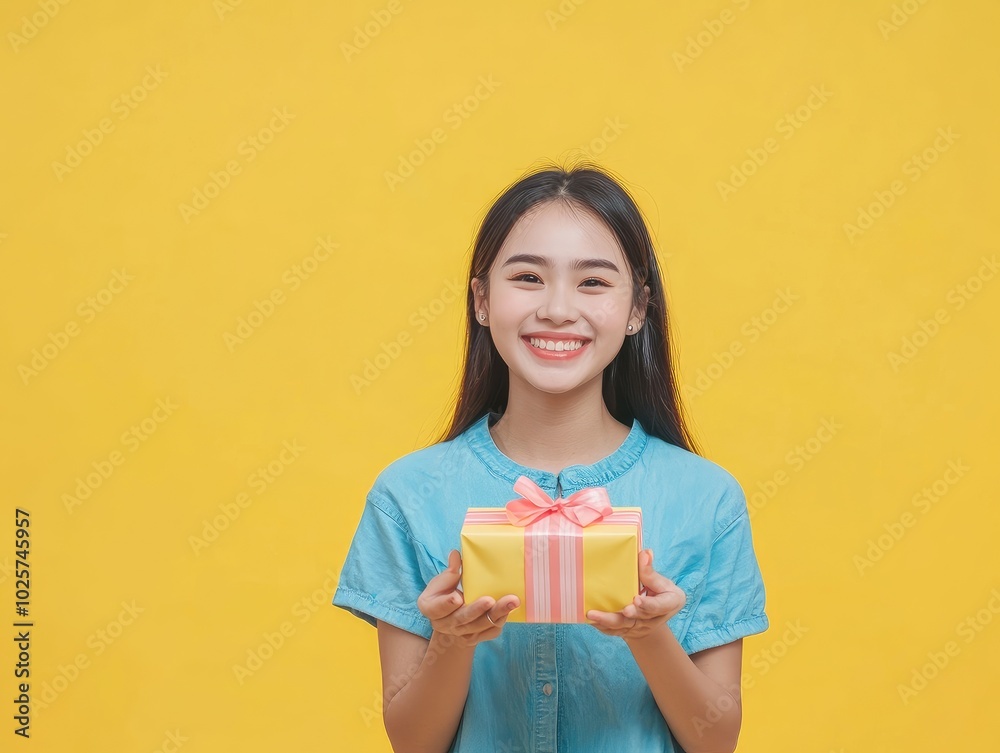 woman holding box