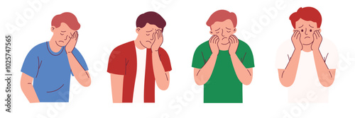 Man Depressed Crying, Expression Unhappy Emotions