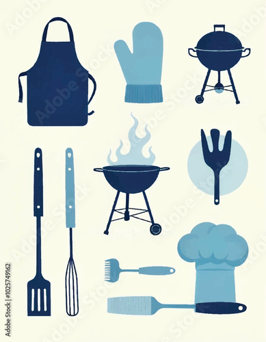 vector illustration of kitchen tools