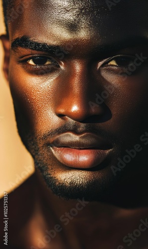 Close up portrait of a man's face.