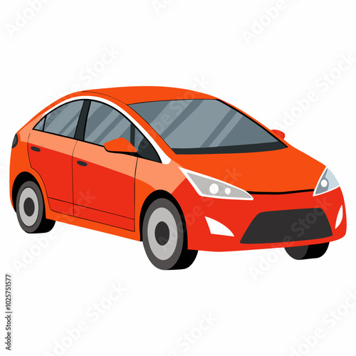  hybrid car vector illustration on a white background
