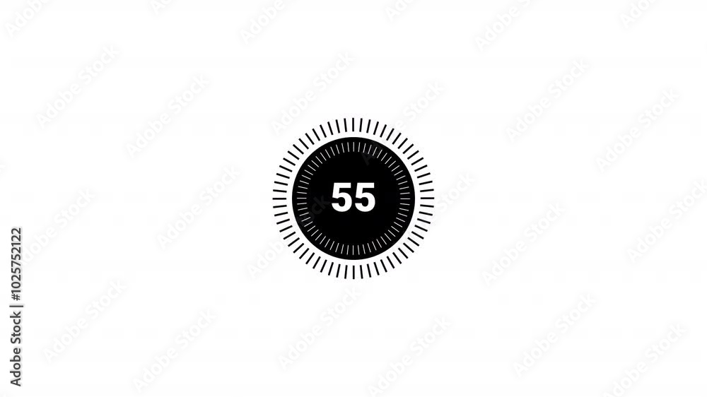 
Countdown one minute animation from 60 to 0 seconds, 60 second countdown Animation background, 1 minutes countdown. 