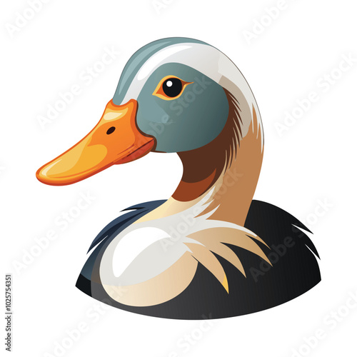 duck isolated on white background