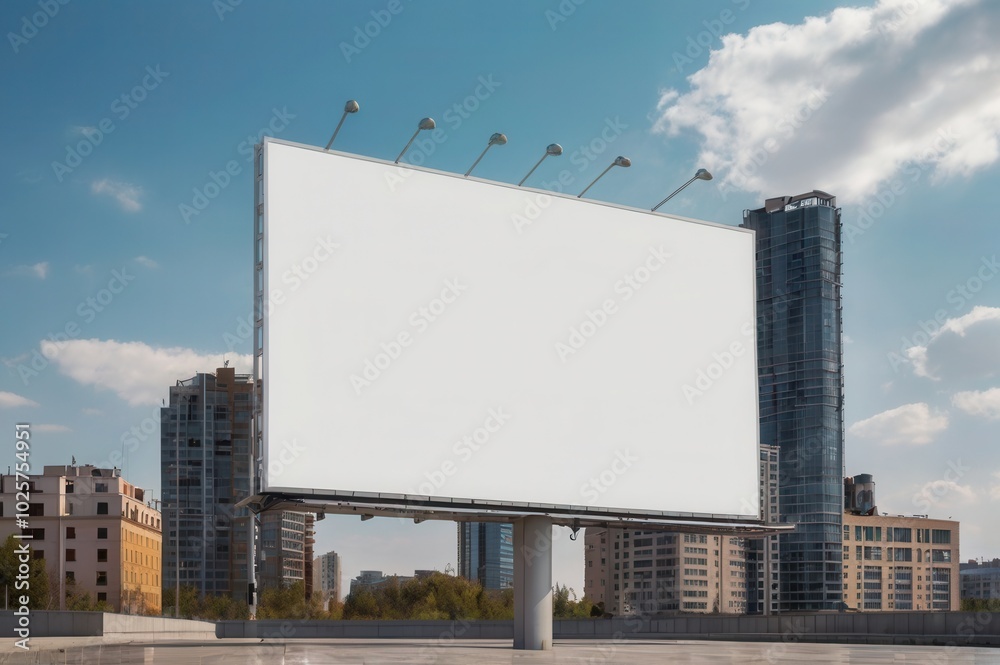 a plain white landscape billboard a plain white landscape billboard