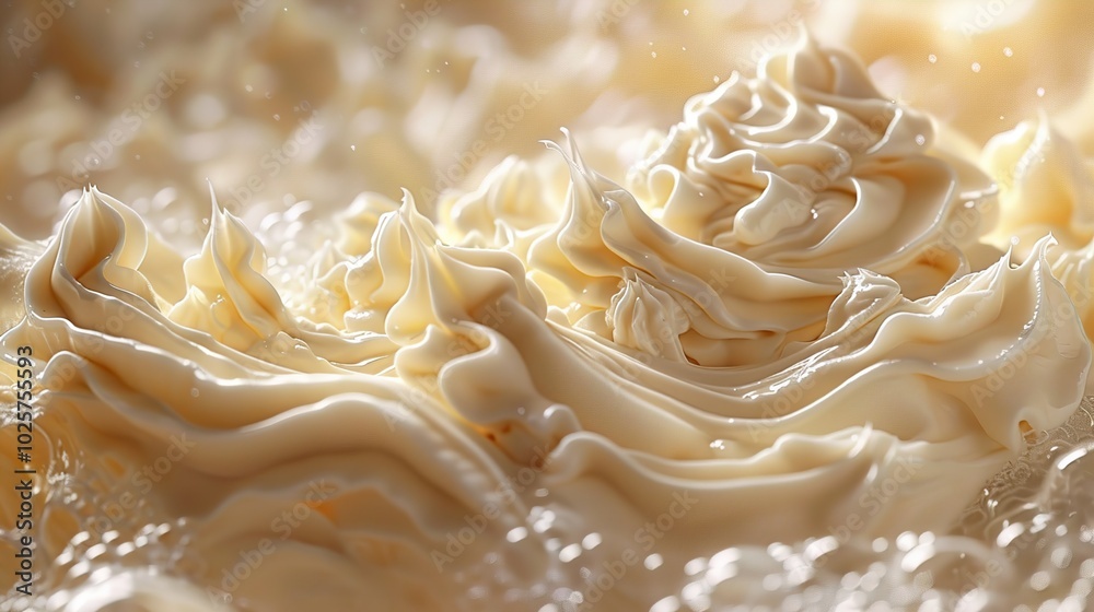 Whipped Cream Texture: A Macro Photography Delight Whipped Cream Texture: A Macro Photography Delight