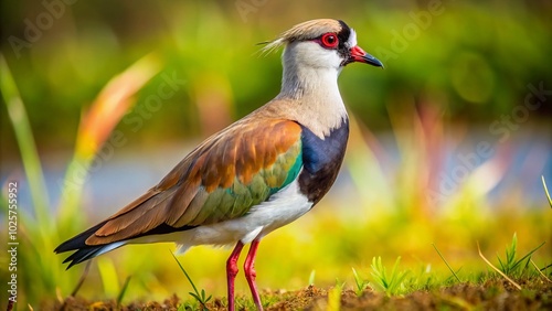Majestic Southern Lapwing: The National Bird of Uruguay in Its Natural Habitat Captured in Detail