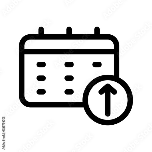 Upload Circle Calendar, Arrows, Upload Date
