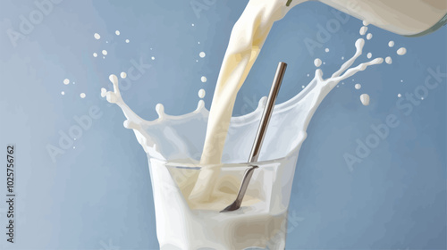 very beautiful milk glass with milk