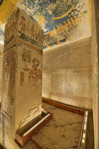 Tomb of Rameses V and VI (KV9) in Valley of the Kings, Luxor, Egypt photo