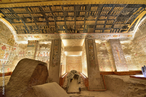 Tomb of Rameses V and VI (KV9) in Valley of the Kings, Luxor, Egypt photo