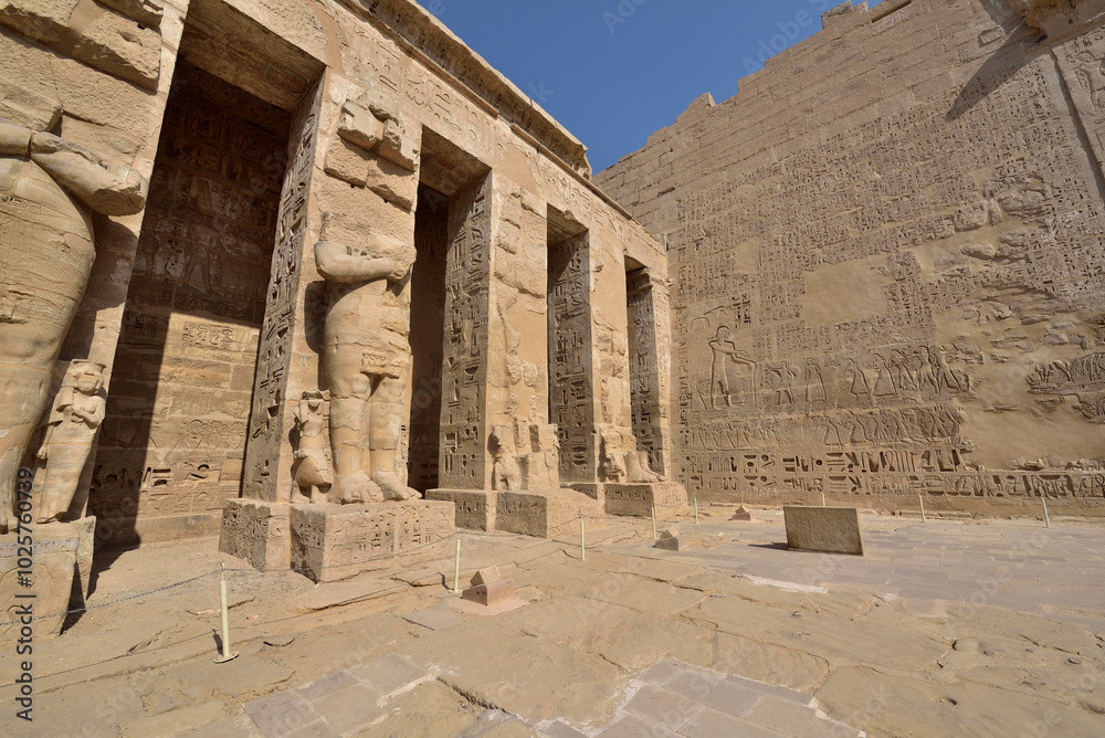 Obraz premium Medinet Habu is the most famous landmark in Luxor, Egypt